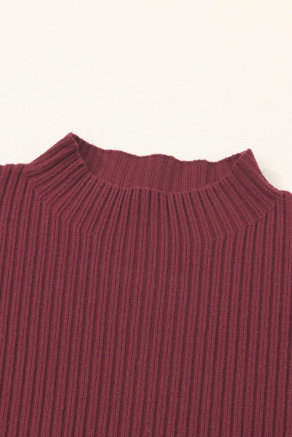 Women's Black Patch Pocket Ribbed Knit Short Sleeve Sweater