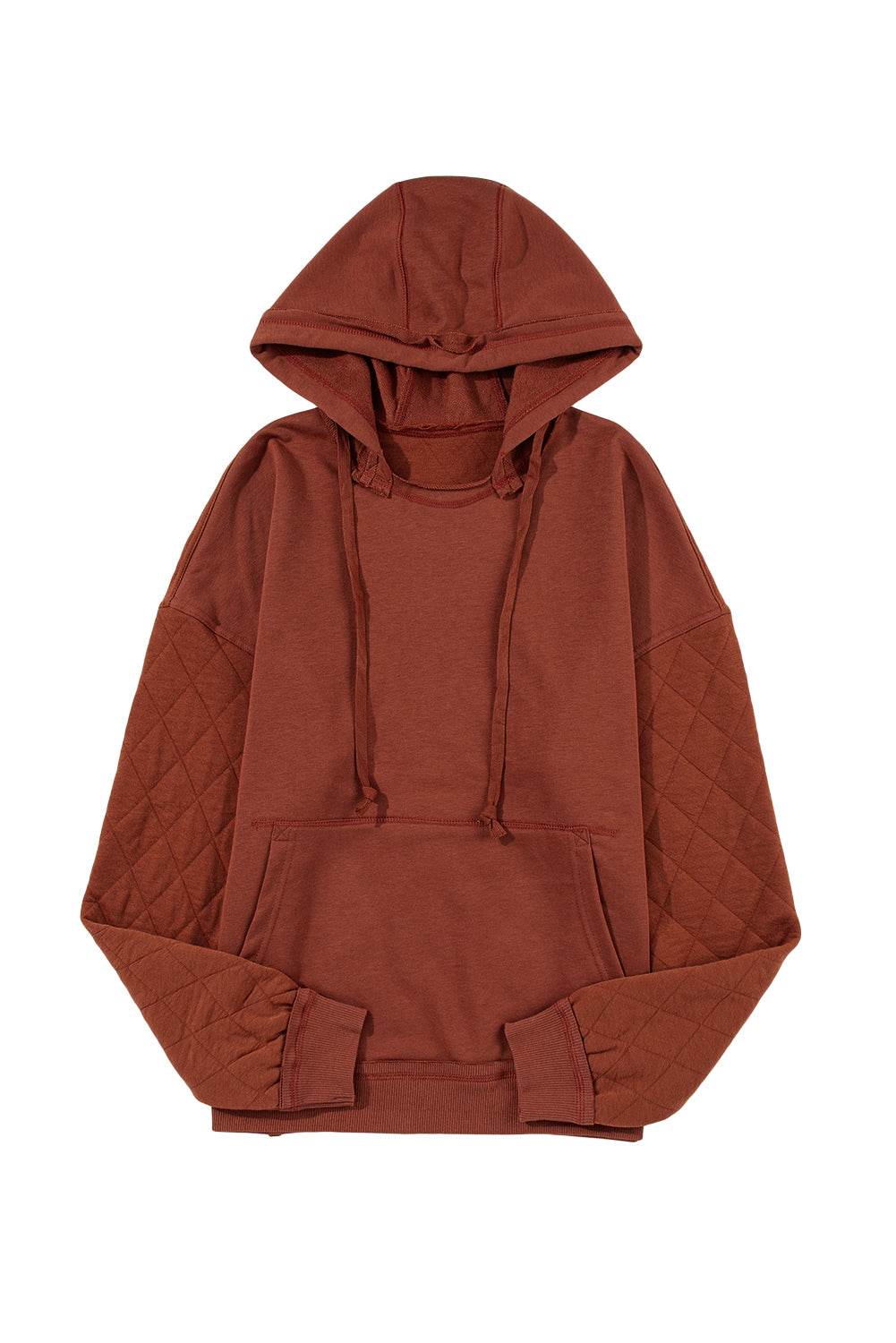 Stylish Green Quilted Patchwork Hoodie – Limited Stock Available
