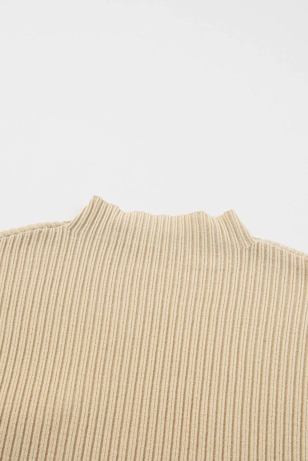 Women's Black Patch Pocket Ribbed Knit Short Sleeve Sweater