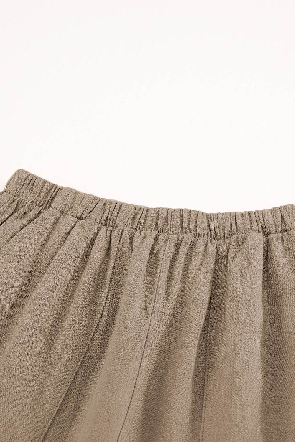 Trendy Stylish Casual High Waist Ruffle Shorts With Pockets
