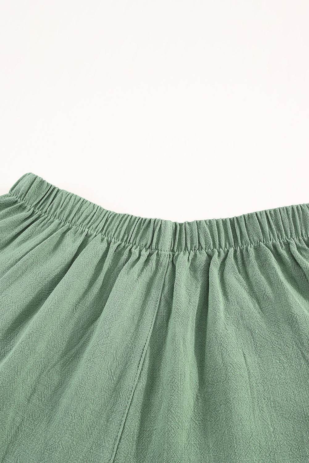 Trendy Stylish Casual High Waist Ruffle Shorts With Pockets