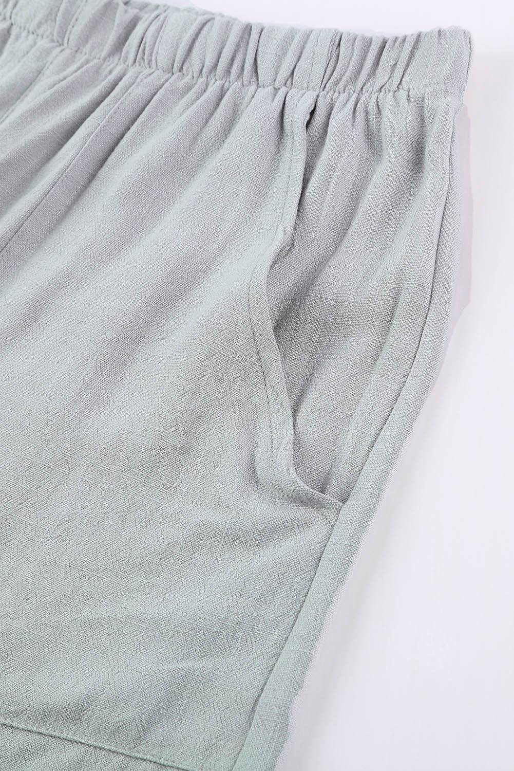 Trendy Stylish Casual High Waist Ruffle Shorts With Pockets