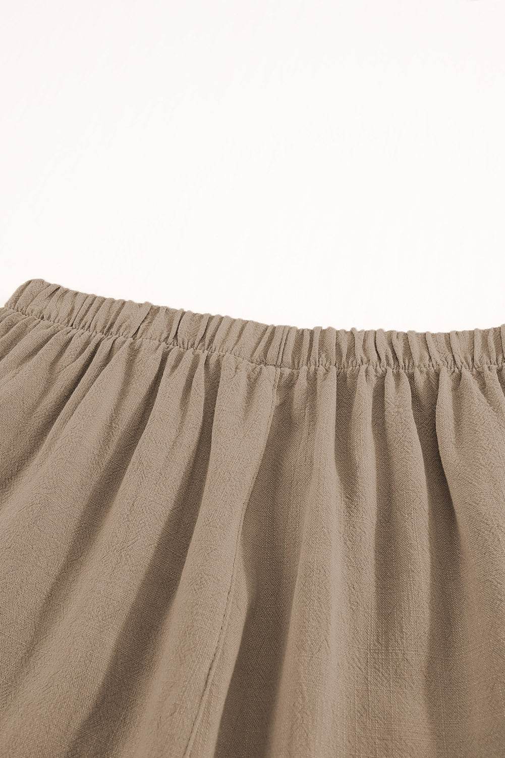 Trendy Stylish Casual High Waist Ruffle Shorts With Pockets