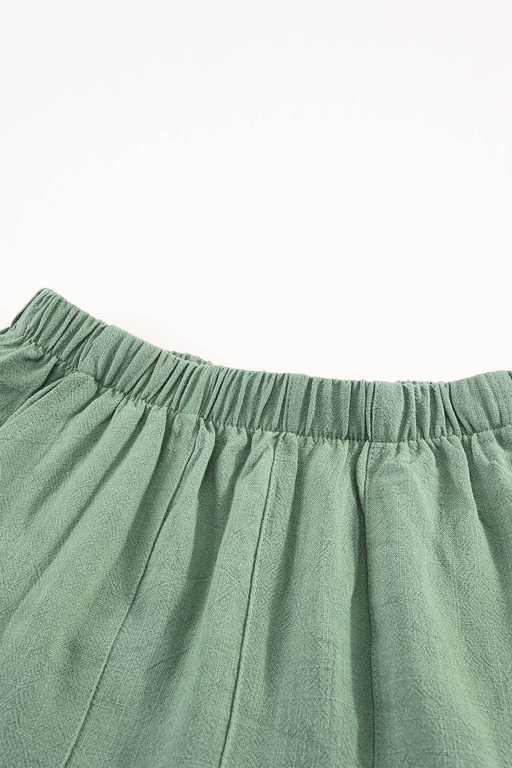 Trendy Stylish Casual High Waist Ruffle Shorts With Pockets
