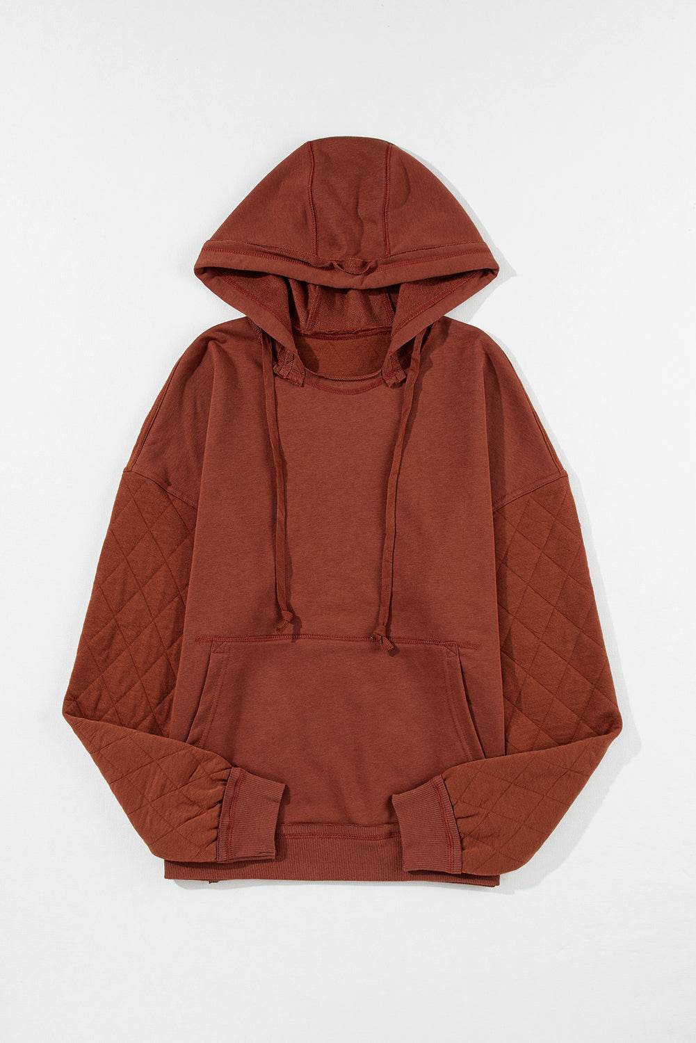 Stylish Green Quilted Patchwork Hoodie – Limited Stock Available