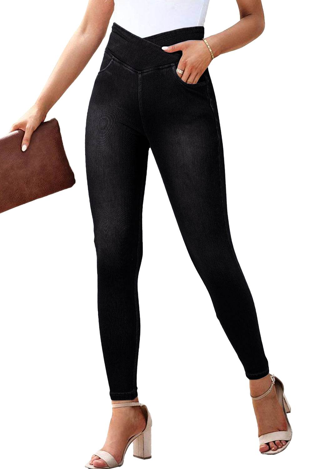 Trendy Black Arched Waist Jeans Slim Fit & Ultra Comfortable
