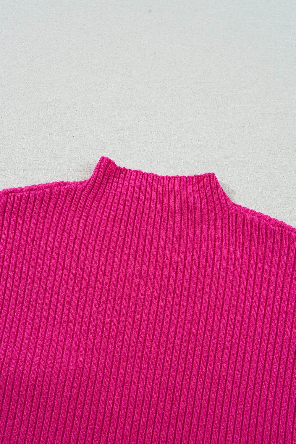 Women's Black Patch Pocket Ribbed Knit Short Sleeve Sweater