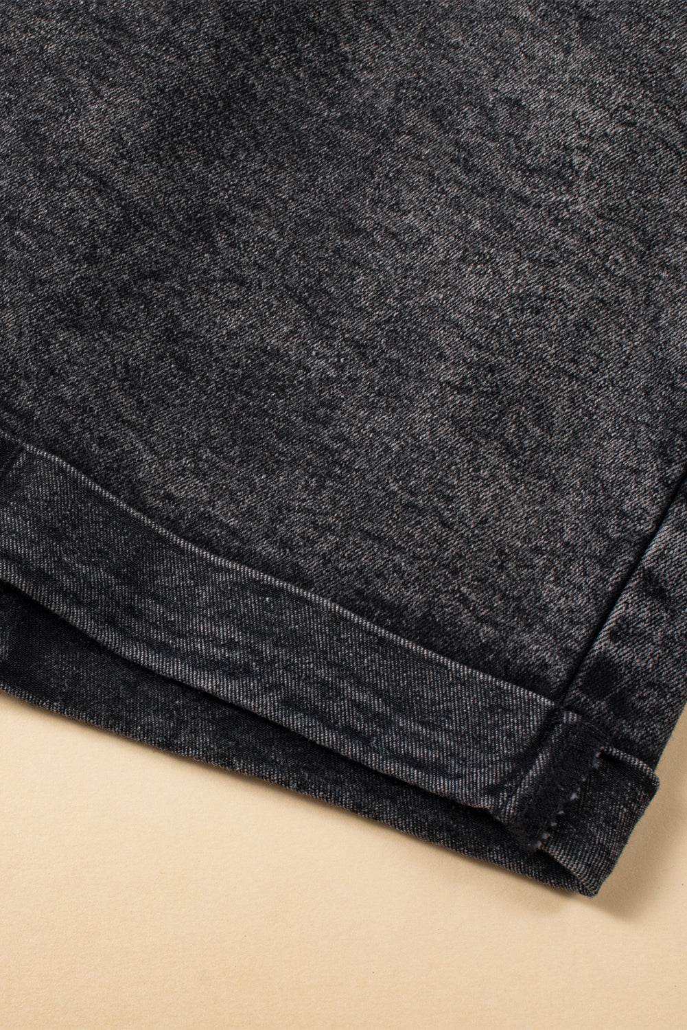 Trendy Stylish Vintage Washed Frilled High Waist Denim Shorts