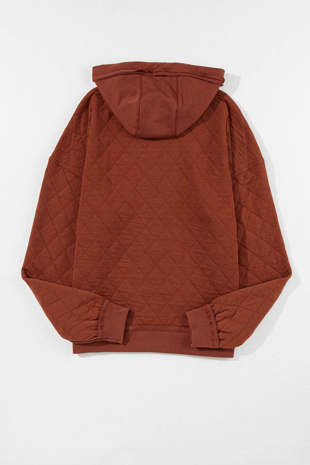 Stylish Green Quilted Patchwork Hoodie – Limited Stock Available